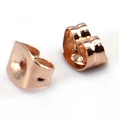 Rose gold stainless steel butterfly earring backs DIY jewelry component replacement - 4.5*6mm / Rose Gold Plated