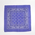 Bandana quadrata viola scuro 100% cotone con motivi classici paisley eleganti - Viola
