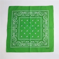 Bandana verde paisley 100% cotone con motivi bianchi classici e consistenza premium - Verde Smeraldo