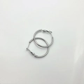 Classici orecchini a cerchio in argento sterling S925 con elegante design circolare - Cerchio da 3cm (202 Acciaio al Titanio)