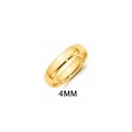 Anello minimalista in acciaio al titanio largo 4mm con finitura dorata lucida e liscia - Misura 7 (Larghezza 4mm)