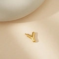 Colgante letra y estilo globo 3D en oro pulido para mujer, diseño elegante - Colgante Letra Y