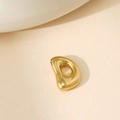 Pendentif lettre D en or 18K poli au design minimaliste pour la création de bijoux - Lettre Bulle D (Pendentif Uniquement)