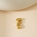 Pendentif lettre F dorée effet bulle avec un design 3D brillant et minimaliste - Lettre Bulle F Pendentif Uniquement (Sans Chaîne)