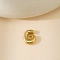 Pendentif lettre G style ballon en or 18k poli sur une chaîne serpent élégante - Lettre Bulle G (Pendentif Uniquement)