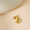 Pendentif lettre J bulle en or 18 carats poli avec trou latéral sur chaîne serpent - Lettre Bulle J Pendentif Uniquement (Sans Chaîne)