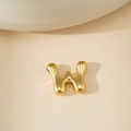 Pendentif lettre W style ballon en plaqué or 18k sur collier chaîne serpent - Lettre Bulle W (Pendentif Uniquement)