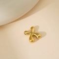 Pendentif lettre X doré poli avec surface lisse pour collier de style moderne - Lettre Bulle X (Pendentif Uniquement)