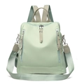 Zaino Oxford verde menthe leggero con doppia cerniera e spallacci regolabili - Verde