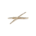 Barrettes à cheveux dorées minimalistes serties de cristaux étincelants en croix - Modèle Strass Doré