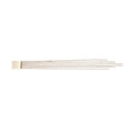 Detail of golden five-tooth hair comb with long cascading rhinestone tassels and shiny crystals - White