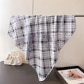 Foulard quadrato in seta a quadri con stampa catena su supporto in metallo elegante - 66-70CM / Bianco Grigiastro