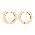 Créoles rondes dorées polies avec reflet miroir élégant pour un style minimaliste - Doré