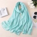 Sciarpa lunga in chiffon verde menta leggera per protezione solare e accessorio - Verde Menta