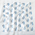 Square scarf featuring blue swan pattern print and soft premium lock-stitched edges - 50*50CM / White Base Blue Swan Print Style (FX-9)
