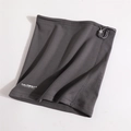 Dark gray thermal fleece neck gaiter with adjustable drawstring for outdoor sports - Dark Gray