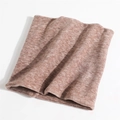 Detail showing the thick brown marled knit texture of the winter thermal neck warmer - Light Brown