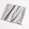 Detail view of the soft light grey thermal fleece lining and knit texture of the neck warmer - Light Gray