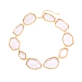 Collar geométrico irregular de resina transparente con marco de metal dorado - Transparente