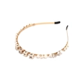 Bohemian gold metal headband with MAMA letter beads and white natural stone accents - Gold White (MAMA Letter)