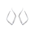 Orecchini geometrici irregolari in argento con finitura a specchio lucidata - Argento
