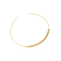 Collier cercle ouvert doré minimaliste avec détail de bobine de ressort en spirale - Doré