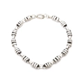 Collier minimaliste industriel en chaîne argentée avec fermoir mousqueton femme - Argenté