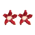 Levendige roze gestipte emaille bloemknopjes met een stijlvolle vergulde metalen rand - Rood Gradiënt Bloemenstijl / Rood