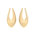 Boucles d'oreilles gouttes dorées polies au design organique minimaliste épuré - Doré