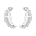 Poliertes Silber Croissant-Ohrringe mit texturiertem Spiral-Metall-Design - Silber