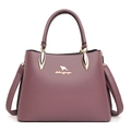 Sac à main violet en similicuir avec logo kangourou et bandoulière amovible - Violet Taro