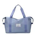 Nebelblaue wasserdichte Nylon Reisetasche mit Nass-Trocken Trennung und Erweiterung - Blau