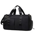 Borsa da viaggio nera impermeabile per fitness con scomparto scarpe e separazione bagnato - Piccolo / Nero