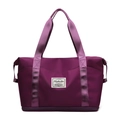 Borsa da viaggio viola capiente con scomparto per scarpe e tessuto impermeabile - Viola