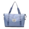 Borsa sportiva azzurra ad alta capacità con separazione secco-umido e scarpiera - Blu