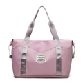 Borsa sportiva rosa chiaro impermeabile con scomparto umido e manici grigi - Rosa