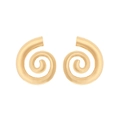 Boucles d'oreilles spirale creuse en alliage doré chic pour un style de plage vintage - Forme spirale / Doré
