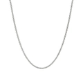 Vista dettagliata della collana a catena a cavolfiore argento con maglie scintillanti - 1.7MM*45CM / Color Acciaio