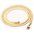 Detailed close-up of a golden flat herringbone snake chain with a secure lobster clasp - 2.0mm*45cm / Gold