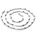 Collier à maillons cylindriques en acier inoxydable poli avec fermoir mousqueton pour unisexe - 1.5mm*45cm / Acier