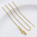 Collar de cadena de cruz ajustable de acero inoxidable pulido con cierre de langosta dorado - 19cm / Dorado