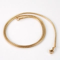 Classic golden stainless steel wheat chain necklace with a lobster clasp closure - Width 2.0mm*50cm / Gold