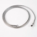 Close-up of stainless steel fox tail chain necklace featuring a durable lobster clasp - Width 2.0mm*50cm / Steel