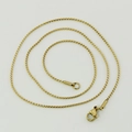 Detalle del collar de cadena en S de acero inoxidable dorado con cierre de mosquetón - Ancho 1.0MM*45CM / Dorado
