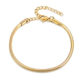 Goldenes Schlangenarmband aus Edelstahl mit Karabinerverschluss und verstellbarer Kette - Gold