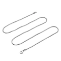 Collana a catena con sfere in acciaio inossidabile 304 lucido e chiusura a moschettone - 1.2mm * 45cm / Color Acciaio