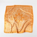 Carré en soie satinée orange avec motifs paisley élégants de style bohème - 90x90cm / Orange (FT264-5)