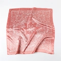 Carré de soie satiné rose avec motif cachemire et drapé élégant pour femmes - 90x90cm / Rose (FT264-6)