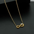 Collier pendentif infini doré avec zircon cubique sur surface noire texturée élégante - Style Ovale Doré (N0085)
