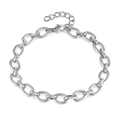 Bracciale hip-hop unisex in acciaio inossidabile con maglie testurizzate e chiusura a moschettone - Bracciale a Spirale Argento 6.5*15+4cm